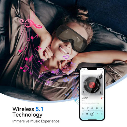 Heated Eye Mask Massager for Relaxation & Sleep& Music